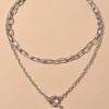 Layering Necklace for Women Stacked Chunky Link Chain Necklace Geometric