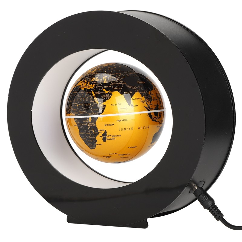 Floating Globe Magnetic Levitation World Map Ball Desktop Decoration with