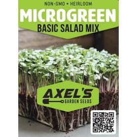 Axel's Garden Seeds Basic Salad Mix MICROGREEN Seeds | Heirloom | Non-GMO | Seeds for Sprouting - 100 Seeds