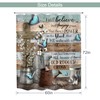 MESHELLY Rustic Farmhouse Christian Shower Curtain 60Wx72H Bible Verse Butterfly