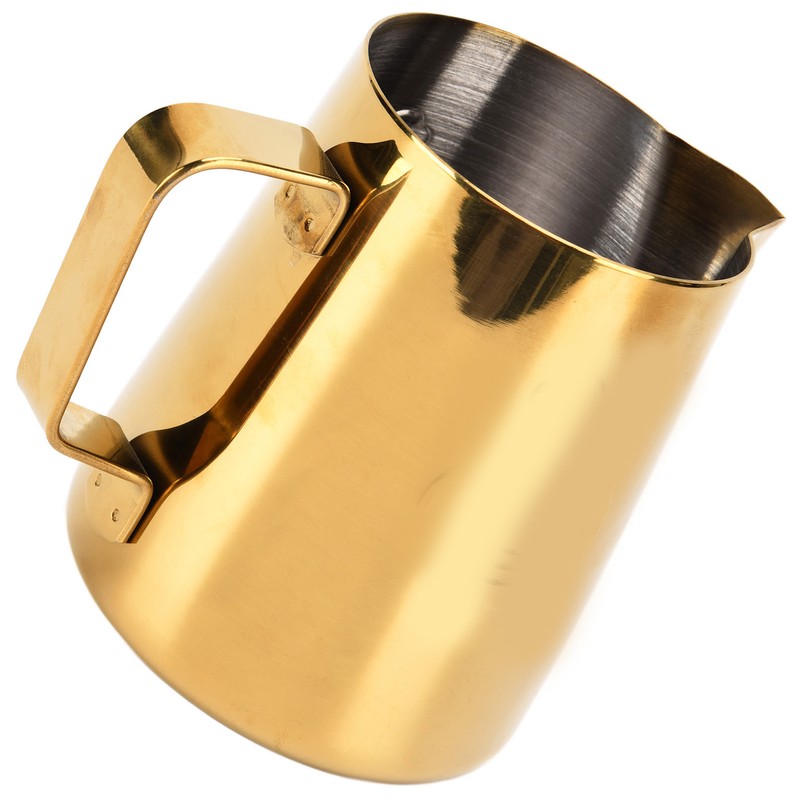 380ML Coffee Pitcher Cup Bright Gold Stainless Steel Coffee Milk