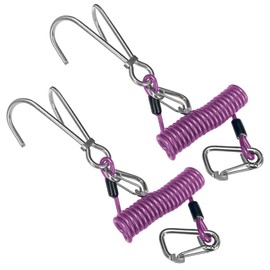 EEBBL Scuba Diving Reef, Scuba Diving Reef Stick, Anti-seawater Corrosion Double Scuba Diving Reef Hooks Scuba Diving, 316 Stainless Steel Reef Cord Hook, Purple 2Pcs