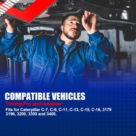 SMMS J-42083 Automatic Timing Pin for Caterpillar CAT 3200, 3300, 3406, 3408 Series, Fits for C7 C9 C15 C16 TDC Valve/Fuel Injection Timing, Replaces OE: J42083