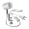 ledscom.de Waika Clamp Light, Switch, Matte White, 1x GU10 Max.