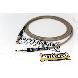 Rattlesnake Cable - 10 Foot Standard Dirty Tweed Guitar Instrument Cable Straight to Straight 1/4-inch plugs