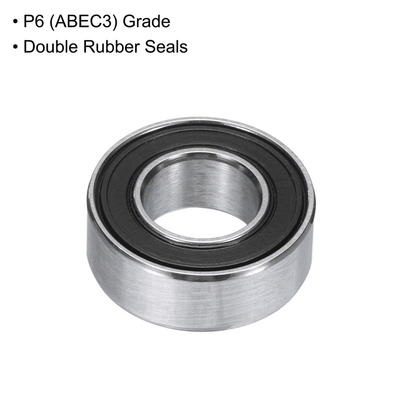 sourcing map 10pcs 687-2RS Bearing 7x14x5mm, Chrome Steel Double Rubber