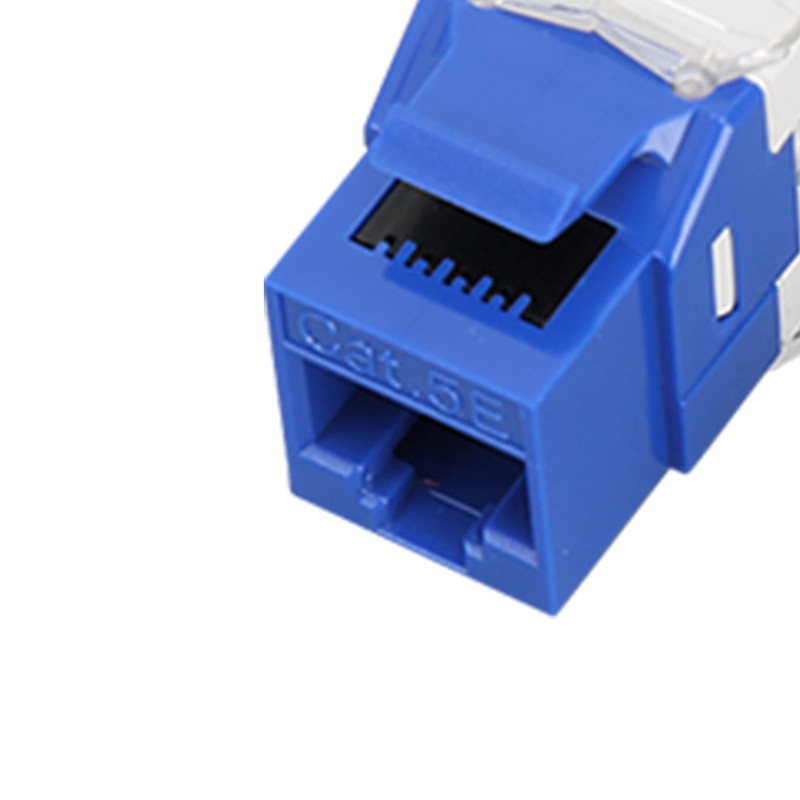 50PCS RJ45 Cat5e Unshielded Network Module 180 Degree Punch Free