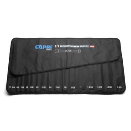 Capri Tools Wrench Roll Up Pouch, SAE, 17 Pockets, Black