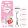 VENUS Razor Razor with Soap for Women, Strawberry Field Scent,