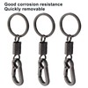 Coufce 5 Pack Black Car Key Ring Quick Release Keychain
