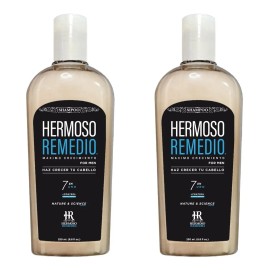 Pack Shampoo Hermoso Remedio ® Anticaida Crecimiento Acelerado Anticaspa Reparador Hidratante Para Hombre 250ml Por 2 Unidades