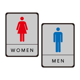 Sign Kingdom Toilet Plate "Men and Women Set of 2! Beautiful Silver Color♪" Toilet Plate Sign Plate Toilet Display Plate [gs-pl-toiIJ] (2 Piece Set for Men and Women)