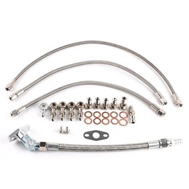 Turbo Teflon Oil Water Line Kit Compatible with Saab B207R Z20NET 9-3 2.0T AERO TD04 Turbo