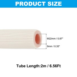 PATIKIL Pipe Insulation Foam Tube, 7/8" Heat Preservation Insulated Foam Tubing for Mini Split Copper Line Set Water Pipes, 6.56Ft(2m), White/Pink