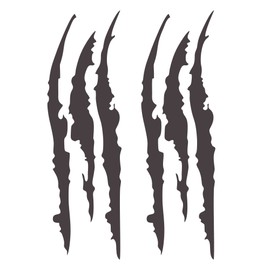 GamesMonkey GamesMonkey? C 2 Stck Monster Claw Scratch Sticker Monster Scratch Autoaufkleber, Kratzspuren-Aufkleber, Auto-Deko-Aufkleber, starke Klebkraft, einfach anzubringen (Anthrazit)