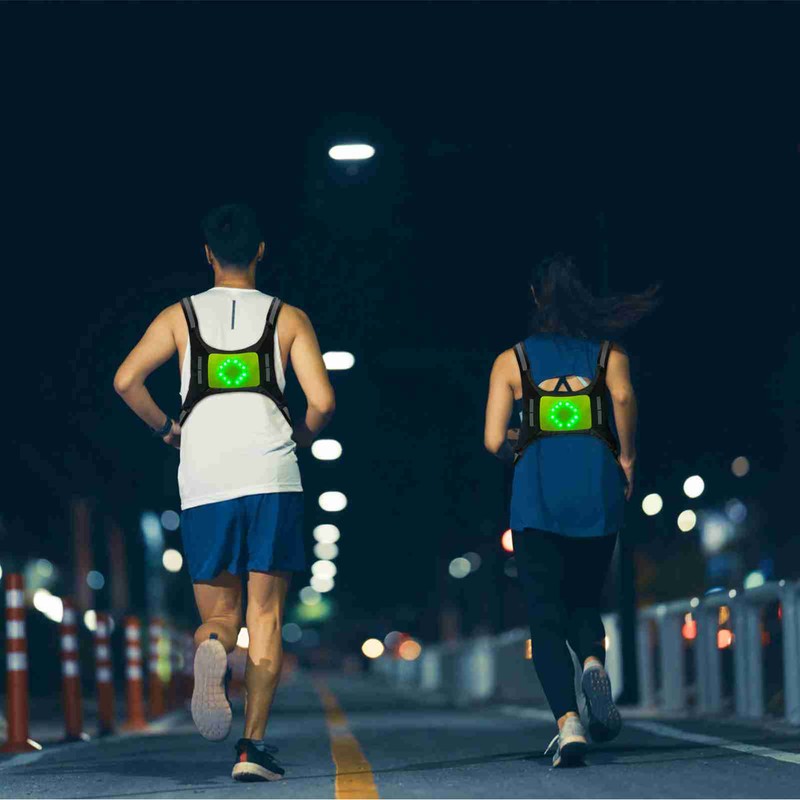 LED Reflective Vest USB Rechargeable Remote Control Turn Signal Light