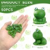 50Pcs Mini Resin Frogs Miniature Tiny Frogs Figurines Garden Decor