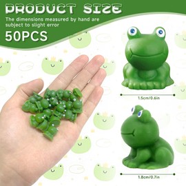 50Pcs Mini Resin Frogs Miniature Tiny Frogs Figurines Garden Decor Cute Small Garden Frog Ornaments for Home Decorations