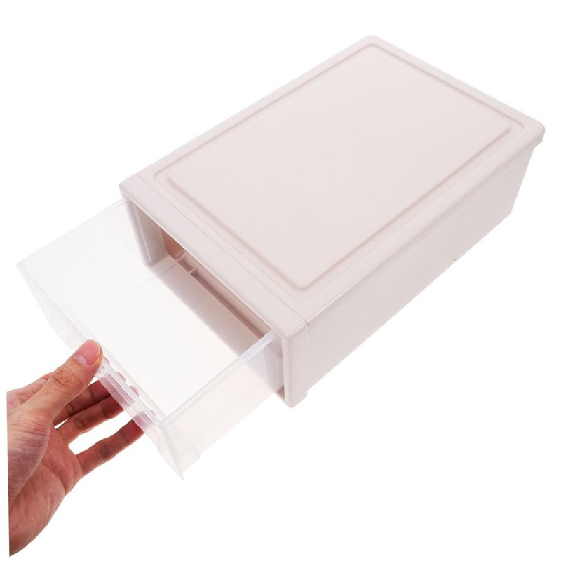 jojofuny 2pcs Stackable Plastic Storage Drawer for Clothes Makeup Organizer