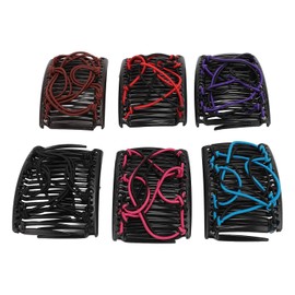 Peines Mágicos Para El Cabello Para Mujer, Paquete de 6 Unidades Peines Laterales Elásticos Para El Cabello Mágico Vintage Elástico Peine Doble Horquillas Para El Cabello Clips