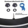 Xebslyti 2pcs Bike Bicycle Tubeless Prestas Valve Extender Extension with
