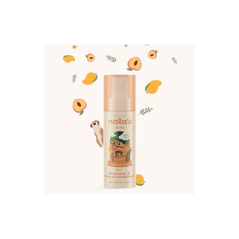 Nala's Kids Tropical Blast Detangler with Argan Oil, Shea Butter