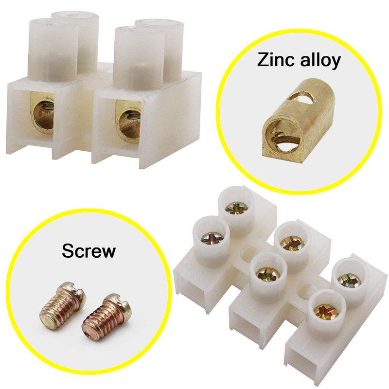 Tnisesm/30Pcs Quick Connect Screw Terminal Block 2/3 Position Wire Connectors