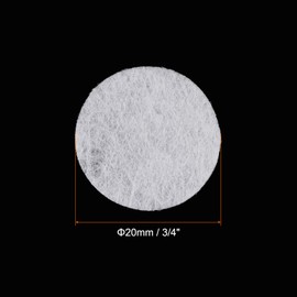 HARFINGTON 200pcs Round Felt Circles, 20mm 3/4" Pre Cut Felt Craft Pads Non-Woven Mini Felt Fabric Circles for DIY Sewing Handcraft Cut Projects Craft Finishing, White