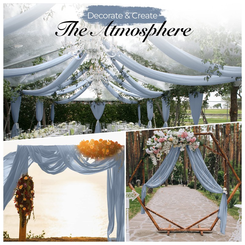 6 Pack Cheese Cloth Table Runners, 10 Foot Cheesecloth Table