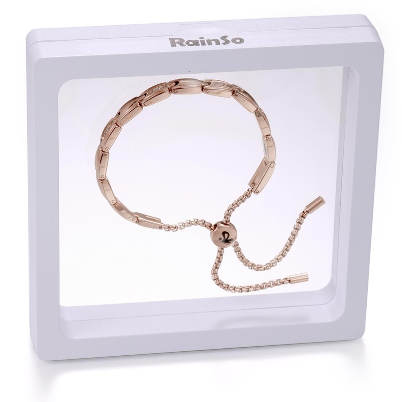 RainSo Magnetic Bracelet for Women Stainless Steel with Crystal Design