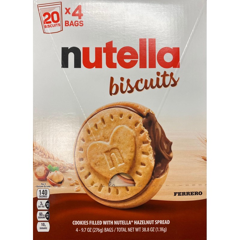 Nutella Biscuits, Hazelnut Spread With Cocoa, cookie with a creamy