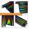 Holographic Laser Black Chrome Vinyl Sheet Car Wrap Film Self