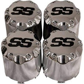 3G SS Chrome Center Caps- Snap-on Style for 8" Golf Cart Wheels