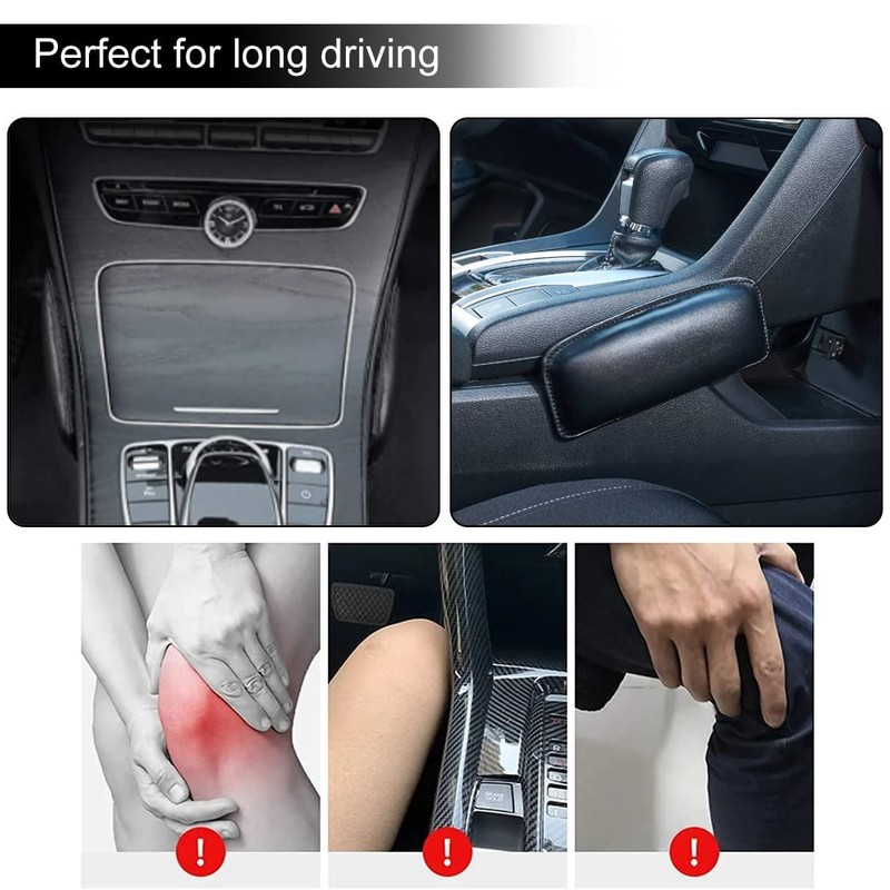 JSCARLIFE 2 Pack Universal Car Center Console Knee Cushion Soft