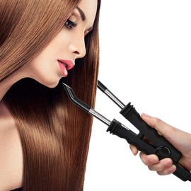 Conector de cabello de fusión de forma plana profesional, conector de extensión de cabello Conector de cabello de temperatura ajustable de hierro Pinzas calefactoras profesionales para extensiones de