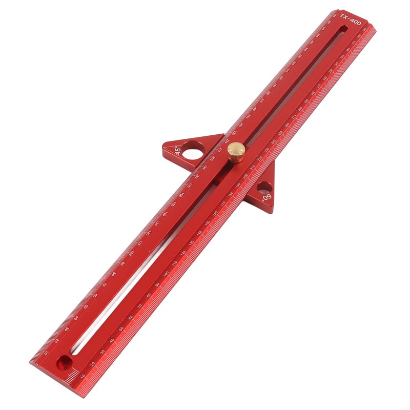 Woodworking T Track Ruler Multifunctional Aluminum Alloy Portable Wood Measuring
