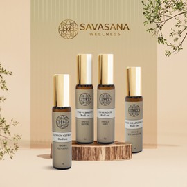 Savasana Aroma Roll-On 4-Piece Set Aroma Oil Essential Oil Aromatherapy / 사바사나 아로마롤온 4종세트 아로마오일 에센셜오일 아로마테라피
