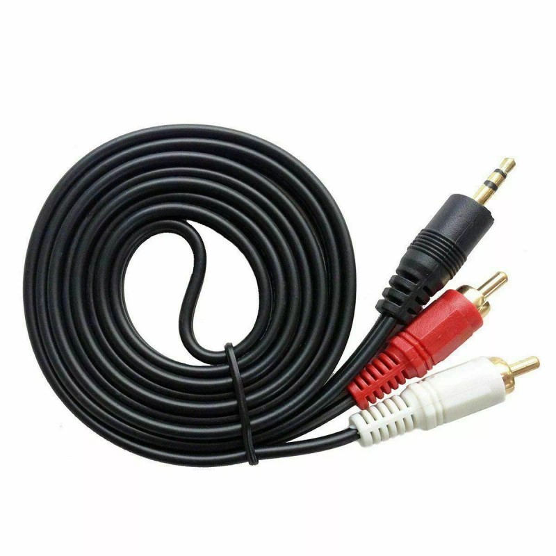 Unbranded 3.5mm Male to 2-RCA Plug 5FT, Aux Audio Headphone