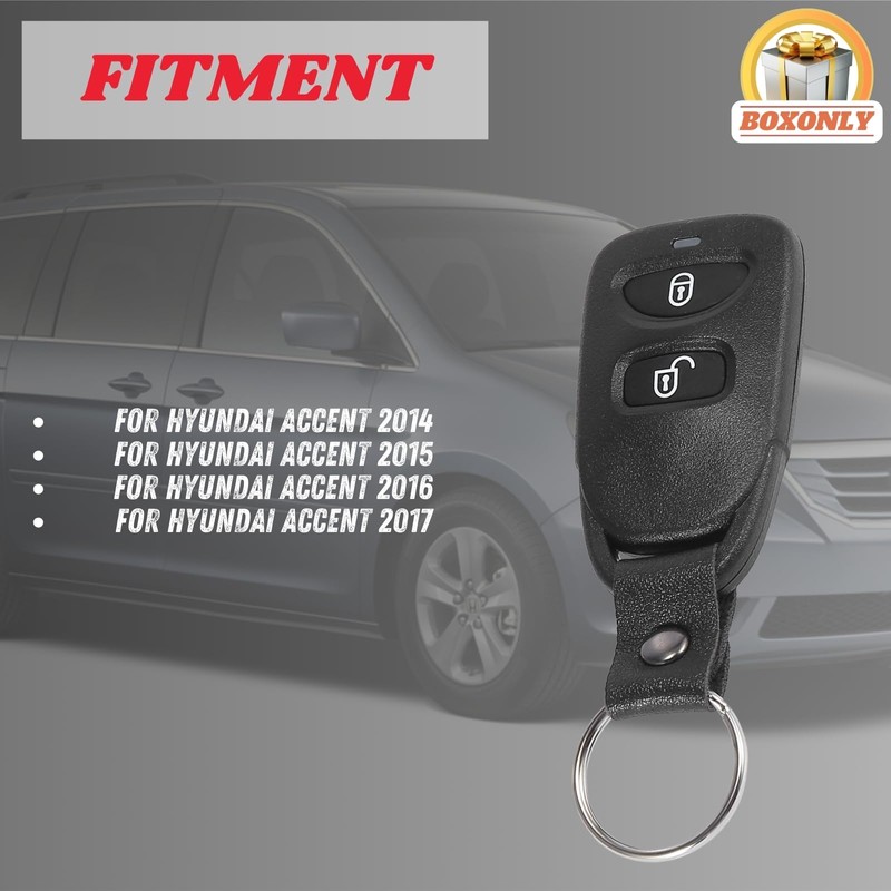 Boxonly Replacement Keyless Entry Remote Car Key Fob 433MHz 2