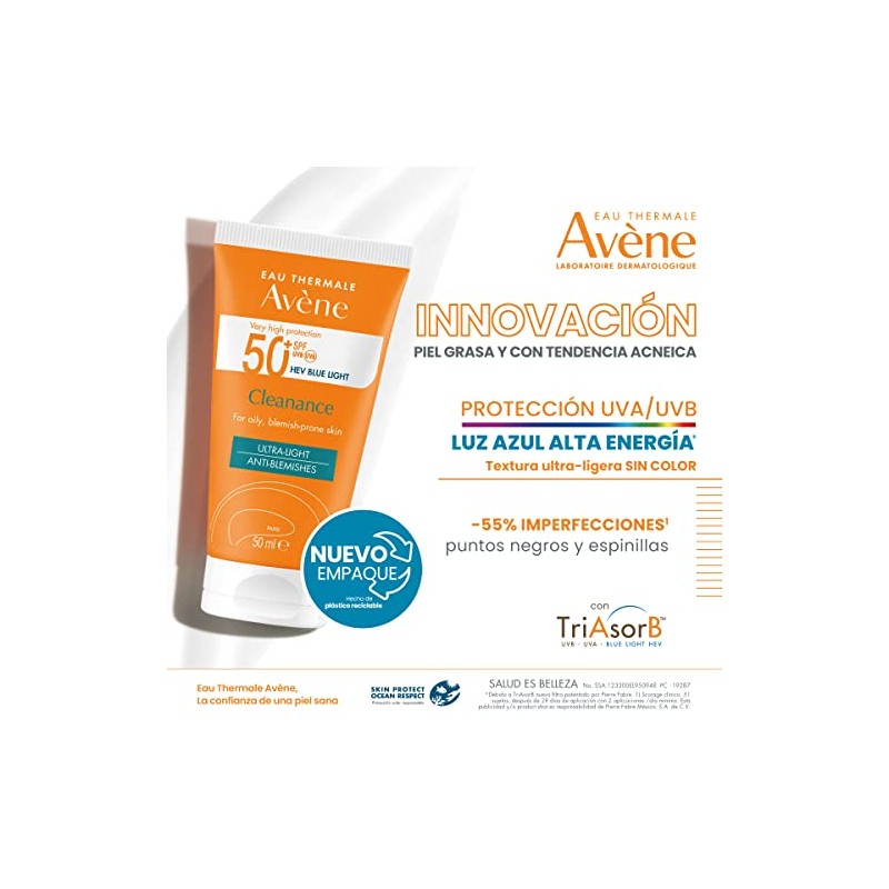 Avene Cleanance, Protector Solar FPS 50+, 50ml