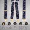 Masonic Braces Suspenders with Square & Compass - X Type