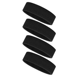 ONUPGO Sweatbands Set,Sports Headband for Men & Women,4 Pcs Cotton Sweat Head Bands,Moisture Wicking Athletic Terry Cloth Sweat Band for Tennis,Basketball,Football,Gymnastics,Working Out