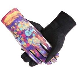 Belle Dame Women’s Touchscreen Gloves Texting Gloves Winter Gloves Driving Gloves Warm Lining Oil Painting Digital Print (GL593)
