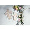 Mud Pie Sm Ceramic Flower Cross; 5 1/2" X 3