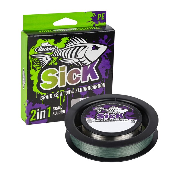 Berkley Sick Braid and Fluorocarbon Leader Pack - Combo of
