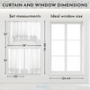 Café Curtains for Kitchen, Bathroom Curtains with Valance, Embroidered Lace