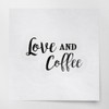 Decal Stickers of Love and Coffee (Black) (Set of 2)