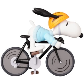 UDF No.691 Peanuts Series 14 BICYCLE RIDER Snoopy Ultra Detailed Figure for Bicycle Rider, Total Height Approx. 3.5 inches (88 mm), Non-Scale, Painted, Finished Figure
