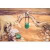 Lebensquelle Plus Aventurine, green drop pendant, drilled tumbled stone pendant