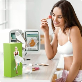 Creative Vintage Lady Skirt Tissue Box Holder - Funny and Decorative Tissue Box Cover for Home, Office, Living Room, Bedroom, Bathroom, Rectangular Design (Green)